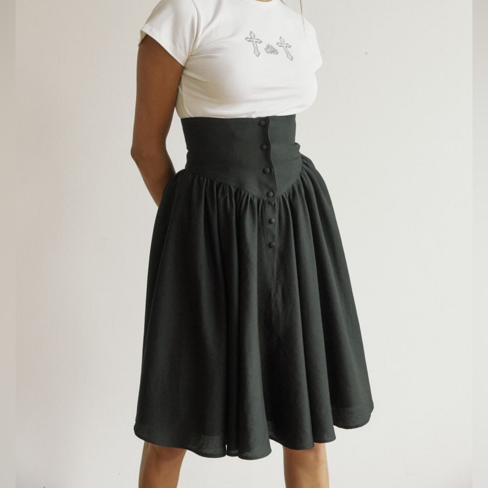 Skirt Sophie Threetimes Black Small Korean